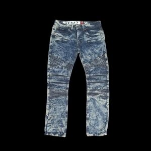 Reset platinum premium denim size 32/32 blue low rise skinny stacked jeans